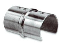 Slotted handrail straight connector