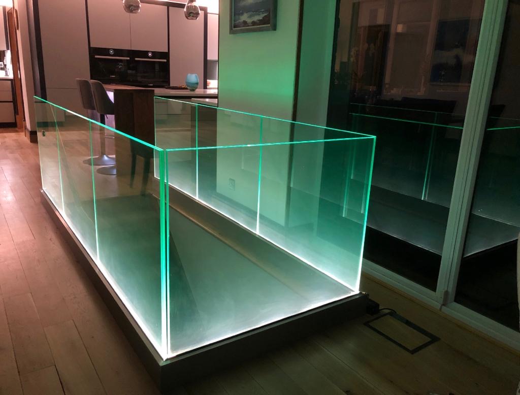 Internal LED balustrade system