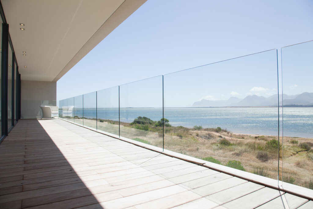 Deck of modern house