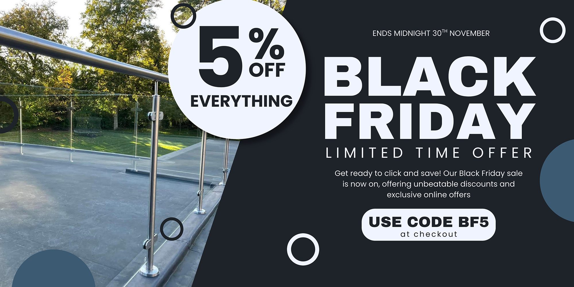 glass balustrade black friday